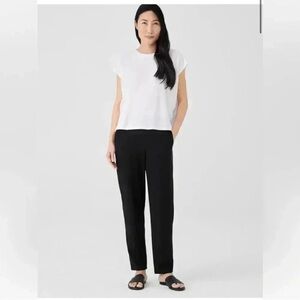 Eileen Fisher black slouchy stretch jersey knit pants with pockets BNWT
